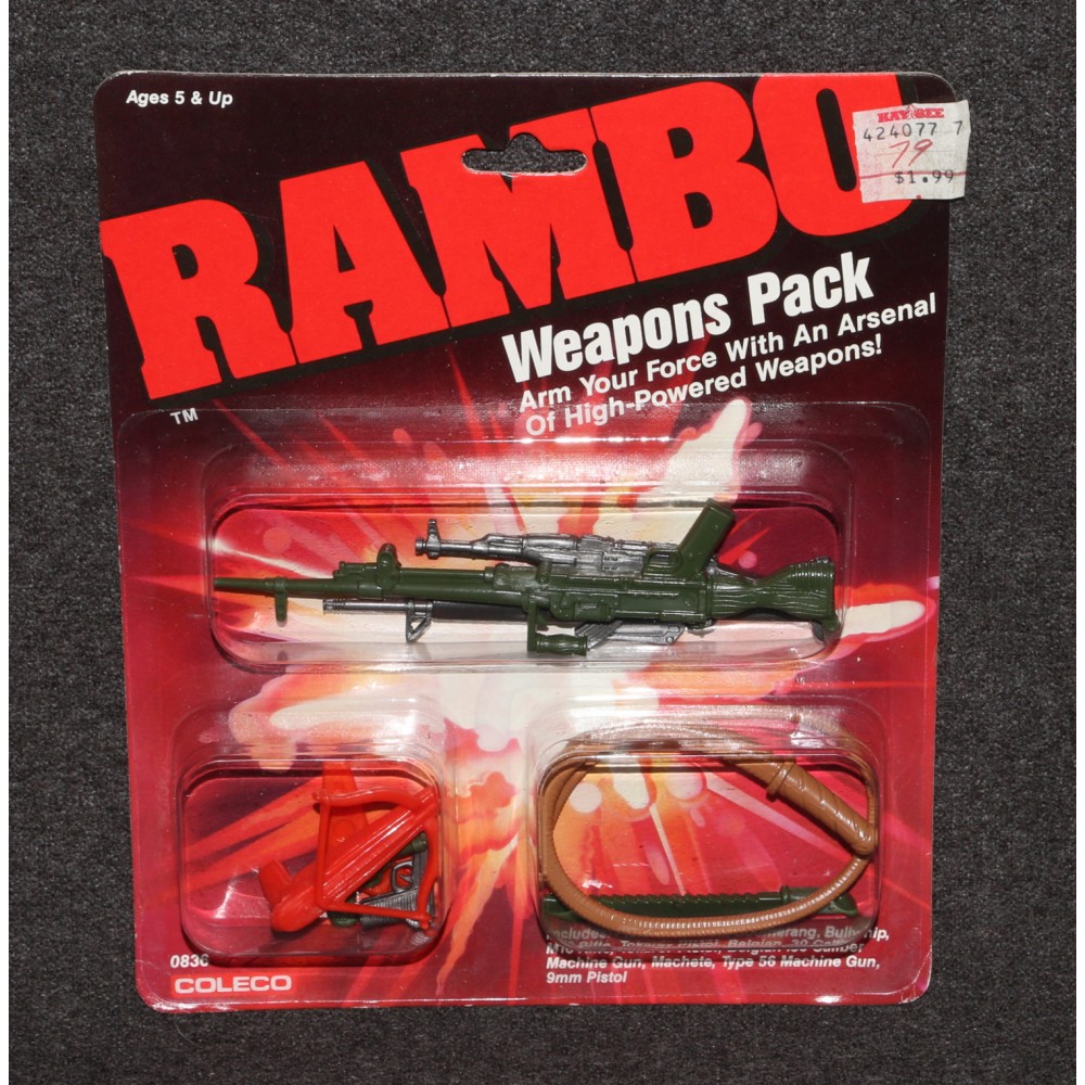 Rambo Coleco 1986 Weapons Pack Figure Accessories MOC