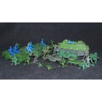 Vintage Green Army Men Blue Soldiers 1960's Tanks Jeeps Tim Mee MPC Marx Remco