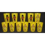 McDonald's 1978 McDonaldland Yellow Plastic Cups Tumblers Glasses Lot Scarce