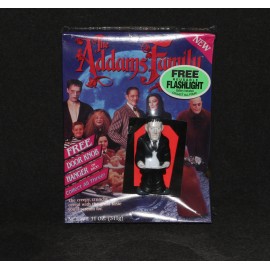 Addams Family 1991 Cereal Box Ralston Paramount + Lurch Flashlight Sealed