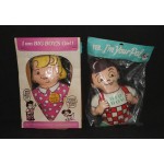 Advertising Figure 1970 Bob's Shoney Elias Big Boy Cloth Stuffed x2 Dolly MIP