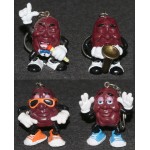 Advertising Figure 1987 California Raisins Keychain Set