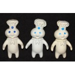 Advertising Figure Pillsbury Doughboy Poppin Fresh Set x3 1971 1995 Variants