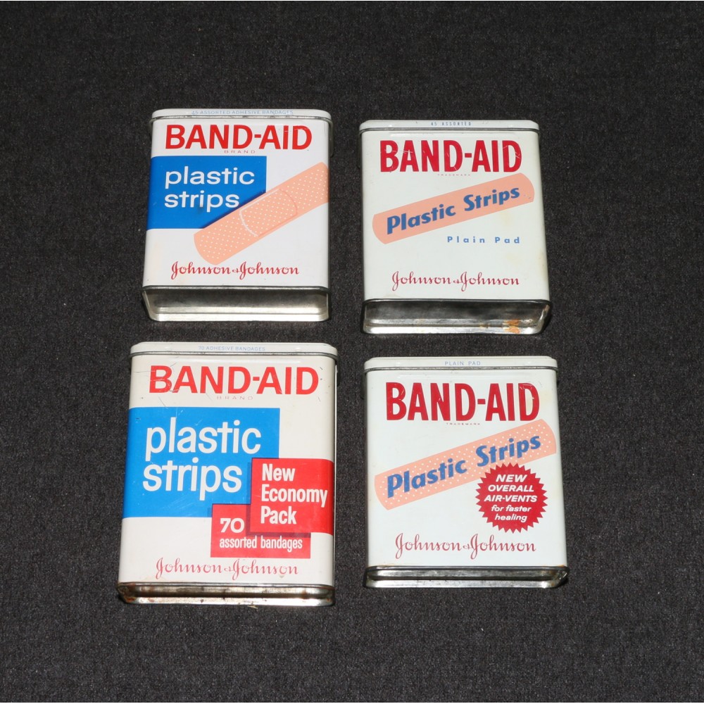 Band Aid Johnson Tin 1960s Lot Economy 70 45 Pack No Vents