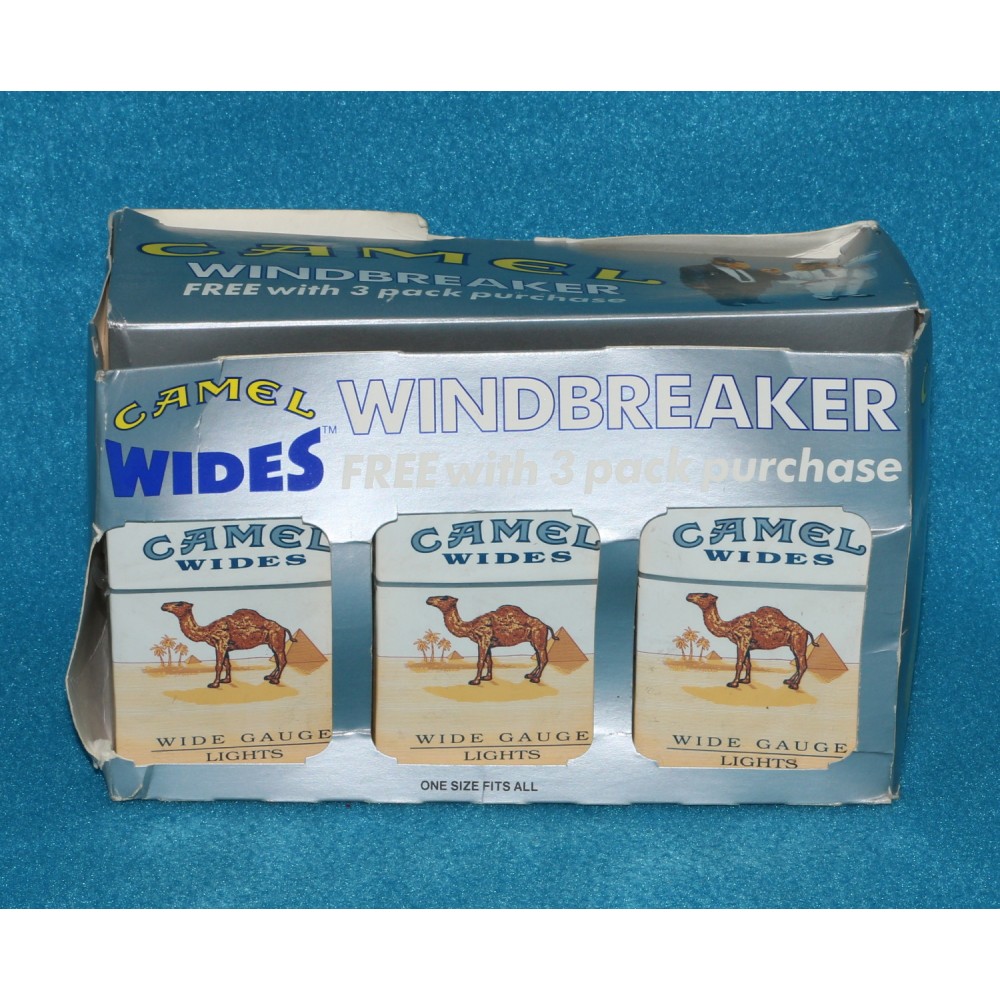 Camel 3 Packs Free Windbreaker Store Display Cigarette Advertising 1990s NoBreak