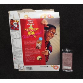 Cereal Box 1991 Urkel-Os Steve Urkel Family Matters Collectible +Autograph Book