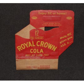 Royal Crown 1950's Cola Bottle Carton Carrier Soda Pop A