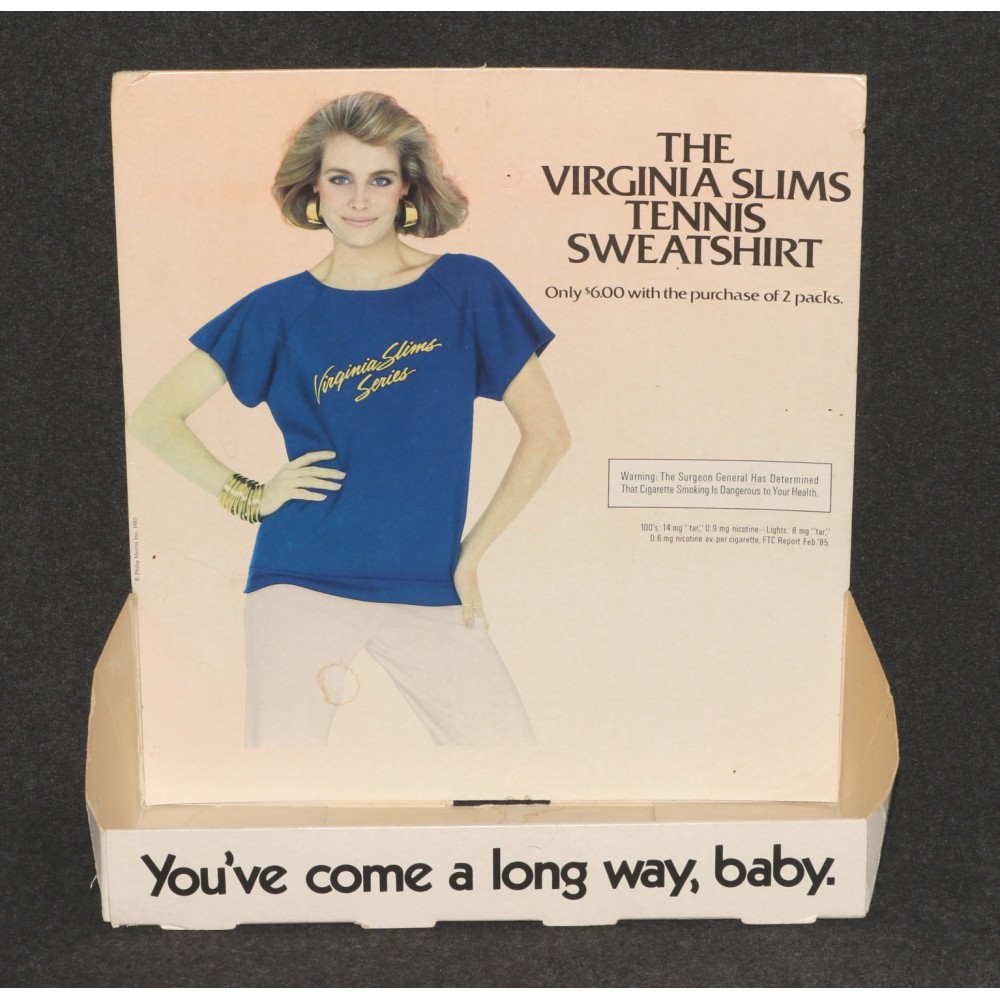 Cigarette Store Display 1985 Virginia Slims Tennis Sweatshirt