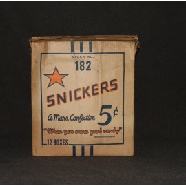 Mars Candy Bars Snickers Vintage 1950's Empty Shipping Box 12 Boxes Count