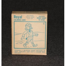 Howdy Doody Royal Dessert Coloring Cards 1/12 #5 Phineas Bluster Vanilla Box