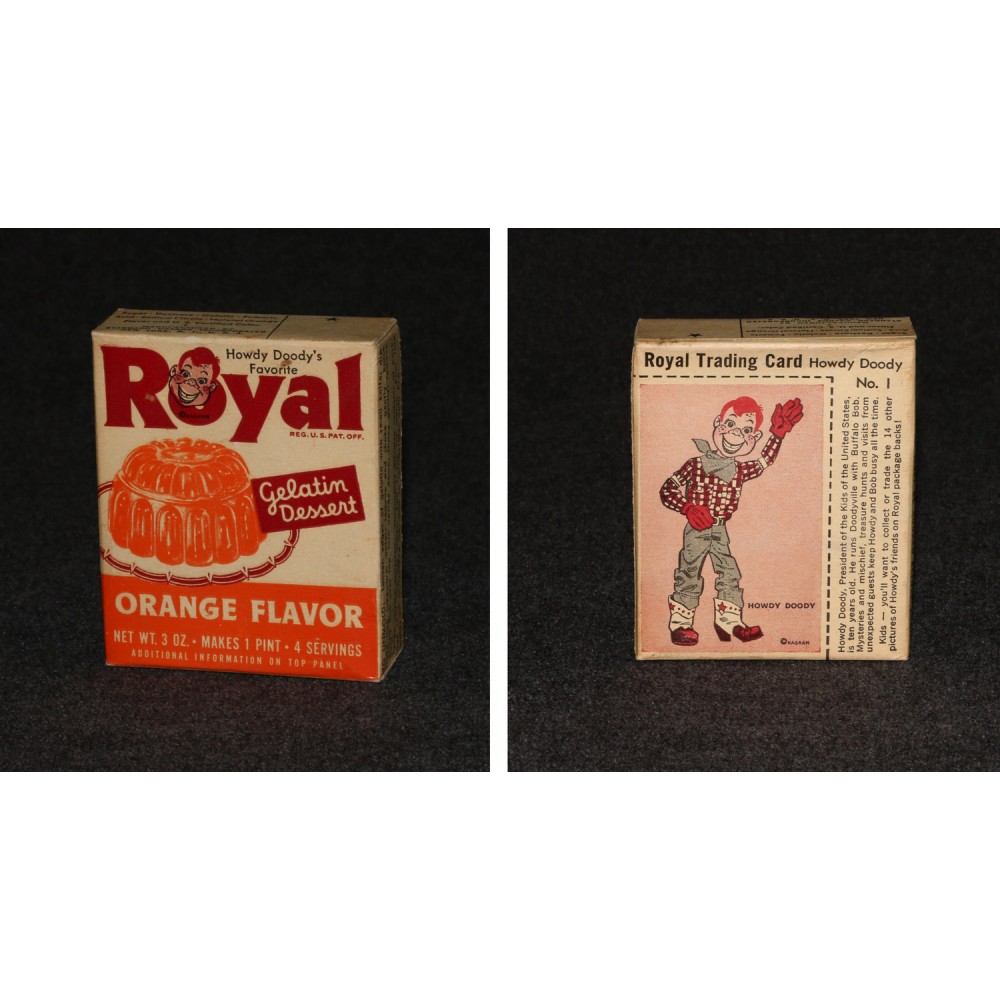 Howdy Doody Royal Dessert Trading Cards 1/16 Unopened #1 Howdy Orange