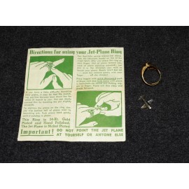 Cereal Premium 1948 Kellogg's Pep Jet Plane Ring + Instructions