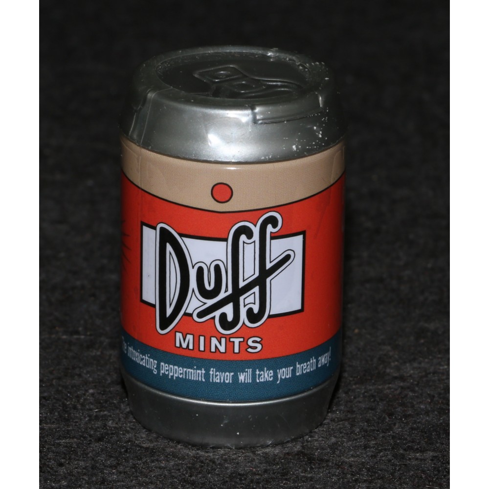 The Simpsons Fox Animated TV Duff Beer Mints 2004 Miniature Candy Toy Can