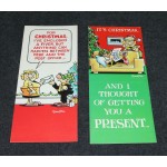 Andy Capp Comic Strip 1983 Greeting Cards Reg Smythe Christmas x2 A