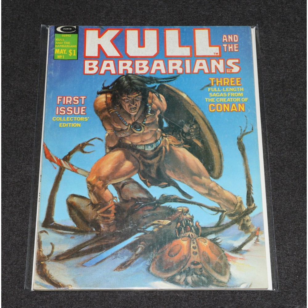 Marvel Comics Magazine Curtis 1970s Kull And The Barbarians #1