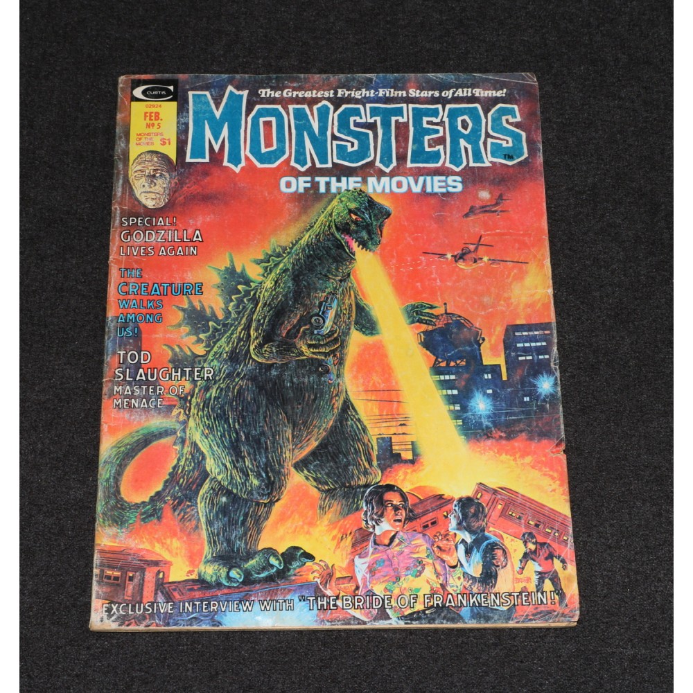 Marvel Comics Curtis Monsters of The Movies Magazine #5 Godzilla Lives