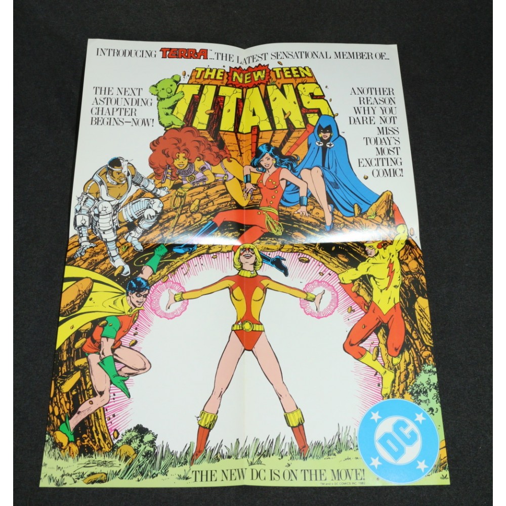 DC Comics New Teen Titans Promotional Poster 1982 1st Terra Perez