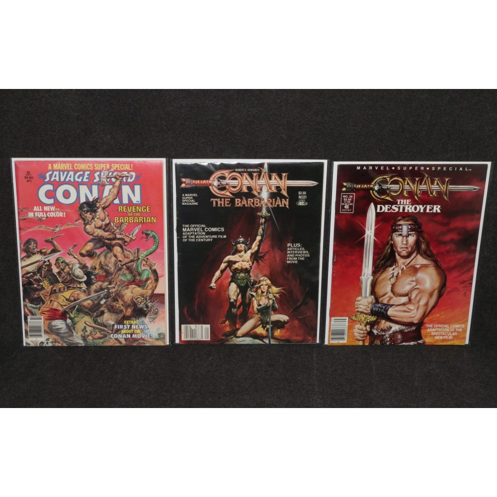 Marvel Comics Magazine Super Special Conan Themed Group Destroyer x3