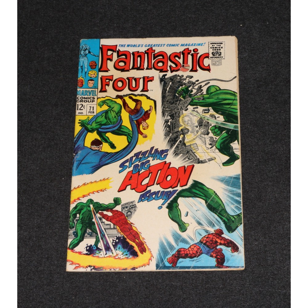 Marvel Comics Fantastic Four 1968 February #71 Kirby Versus Mad Thinker