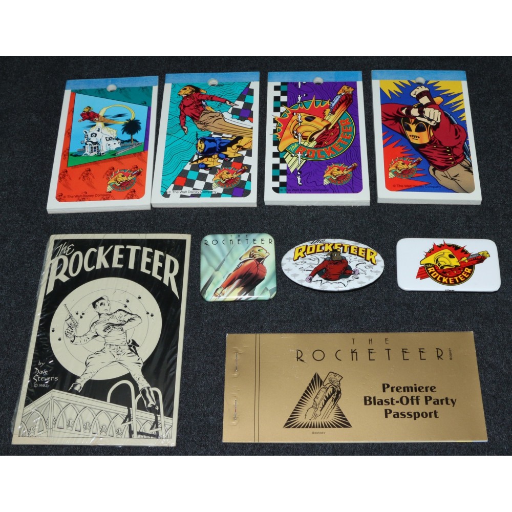 Rocketeer Movie Premiere 1991 Set Passport Pins x9 Items