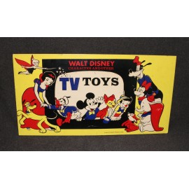 Disney 1950's Store Display Sign TV Toys Mickey Donald Tinker Bell More