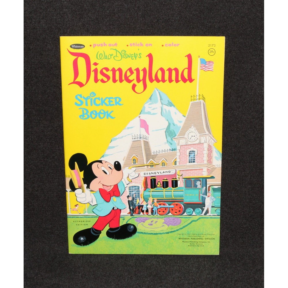 Disney 1968 Disneyland Sticker Book Whitman Paper Dolls #2173