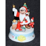 Disney 1991 Mickey Mouse Figurine Merry Christmas Santa Claus Toys LE 5,000