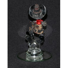 Disney Arribas Bros Mickey Cowboy Crystal Figurine Mouth Blown Glass DW