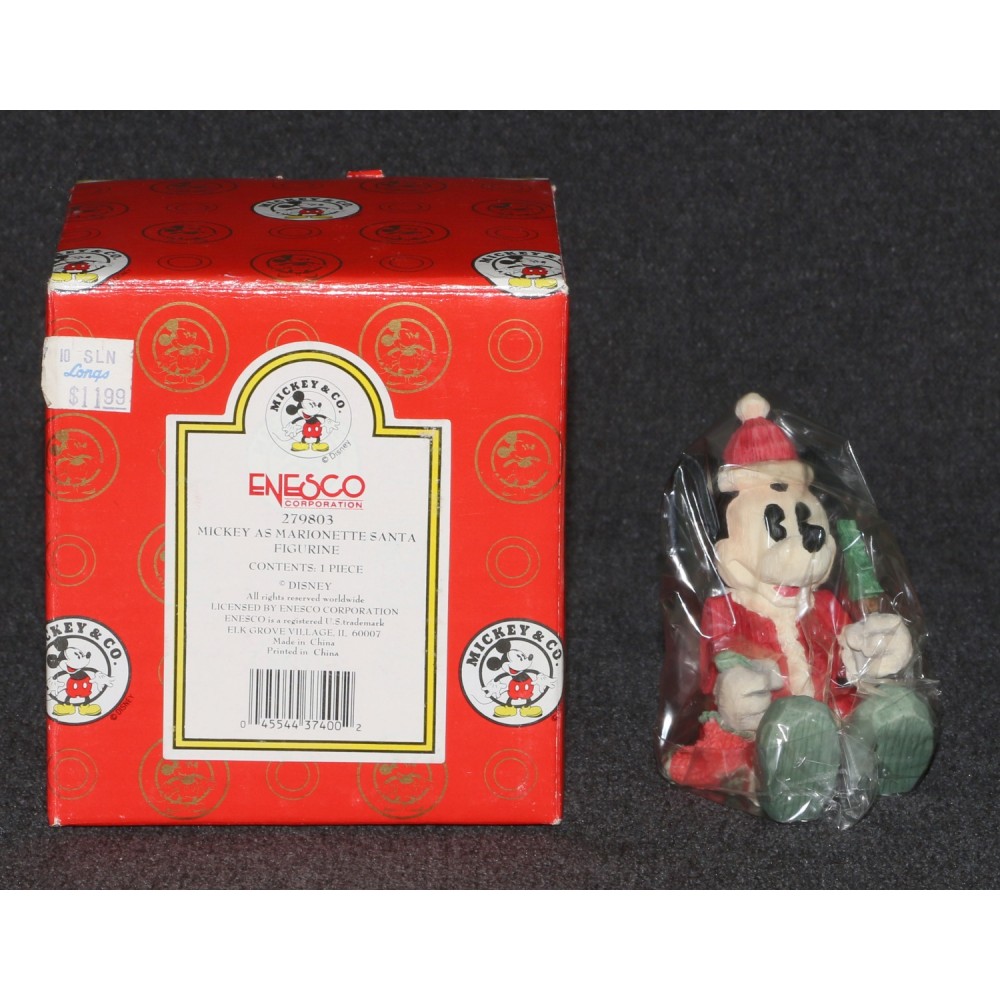 Disney Enesco Mickey Mouse as Marionette Santa Figurine