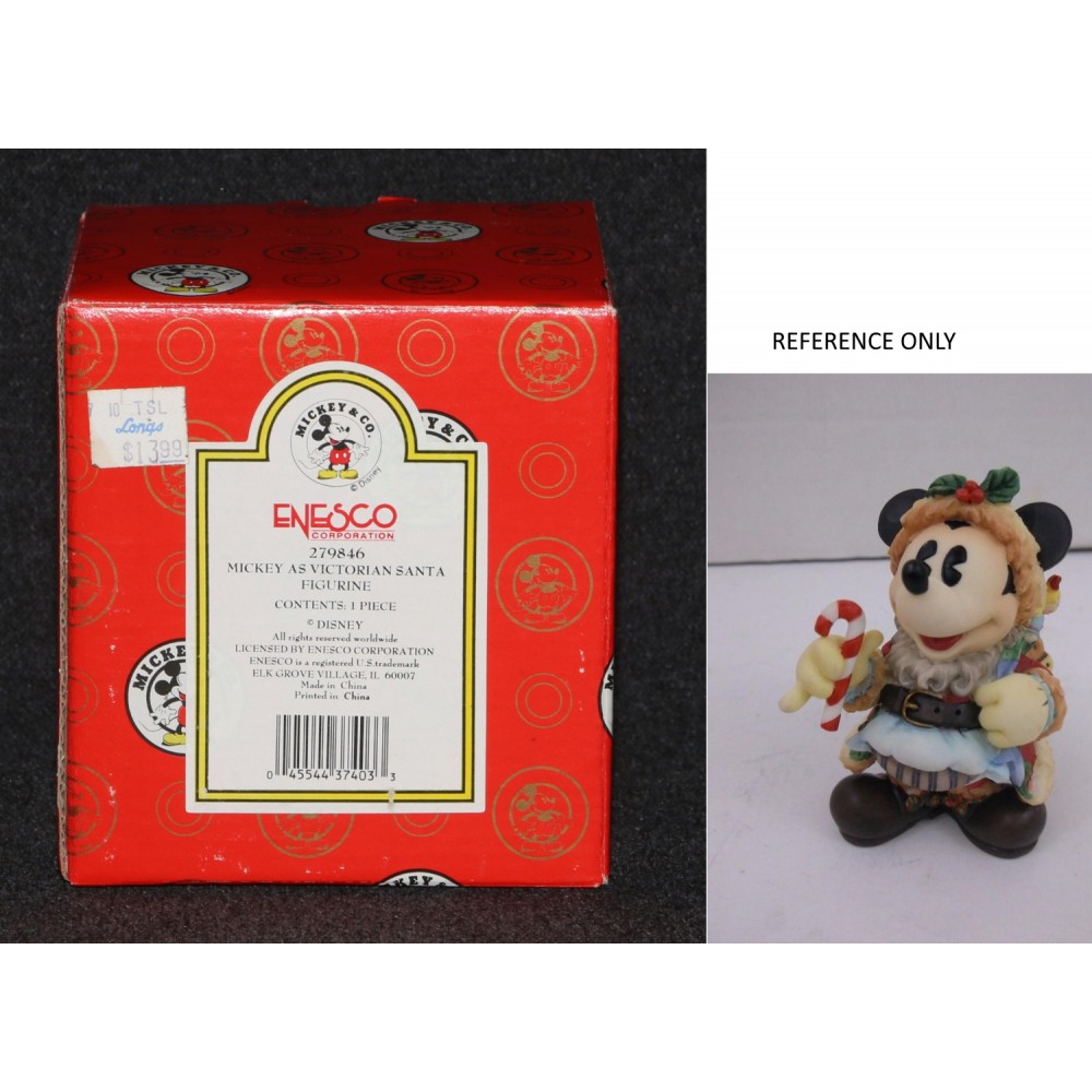 Disney Enesco Mickey Mouse as Victorian Santa Figurine UNOPENED!