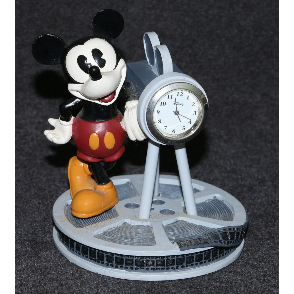 Disney Mickey Mouse Lights Camera Action Clock Statue Figurine