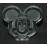 Disney Mickey Mouse Crystal Glass Paperweight Face