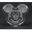 Disney Mickey Mouse Crystal Glass Paperweight Face