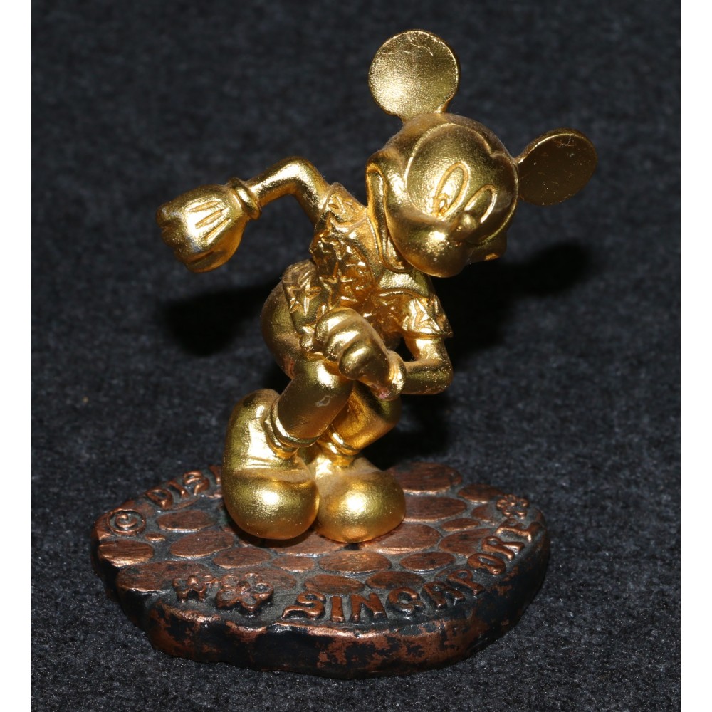 Disney Mickey Mouse Risis Singapore 24k Gold Plated Figurine