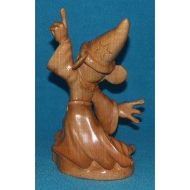 Disney 1990s Mickey Sorcerer Fantasia Wood Hand Carved Statue 12