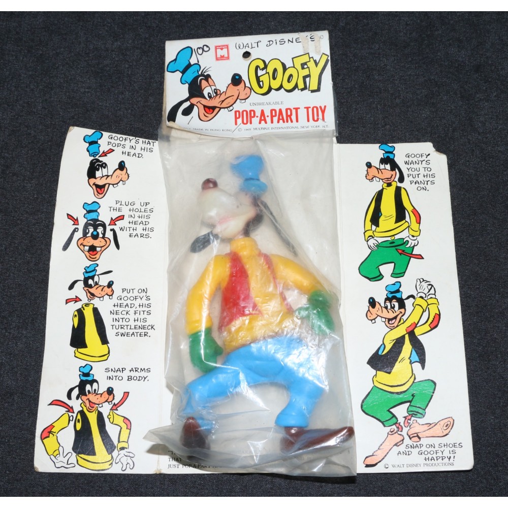 Disney Multiple Toymakers MPC Goofy Pop-A-Part 1965 MIB