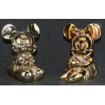 Disney 1989 Reed & Barton Mickey & Minnie Mouse Silverplated Banks