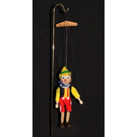 Pinocchio Puppet Masek Marionette Wood Clothes Painted Face Straight Hair