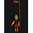 Pinocchio Puppet Masek Marionette Wood Clothes Painted Face Straight Hair