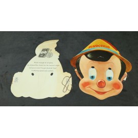 Disney 1939 Pinocchio Gillette Razor Blades Masks Set of 2 Premium Cleo