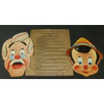 Disney 1939 Pinocchio Gillette Razor Blades Masks Set of 2 Premium Geppetto