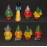 Disney 1940s Snow White & Seven Dwarfs Composition Set x8 Apple Unmarked