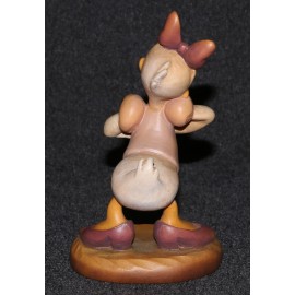 Disney Anri 1988 Donald Duck Gal Daisy Duck Statue Wood Carving 4