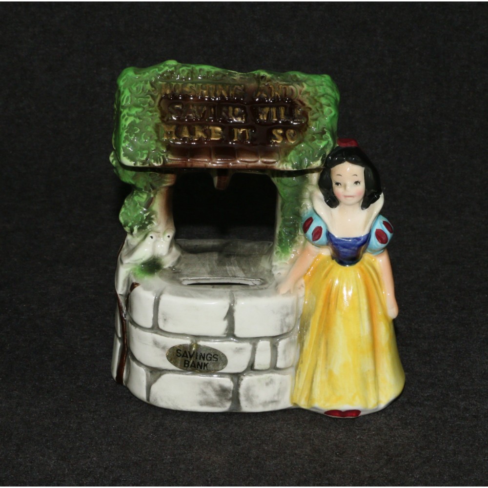 Disney Enesco 1960s Snow White Wishing Well Bank Figure