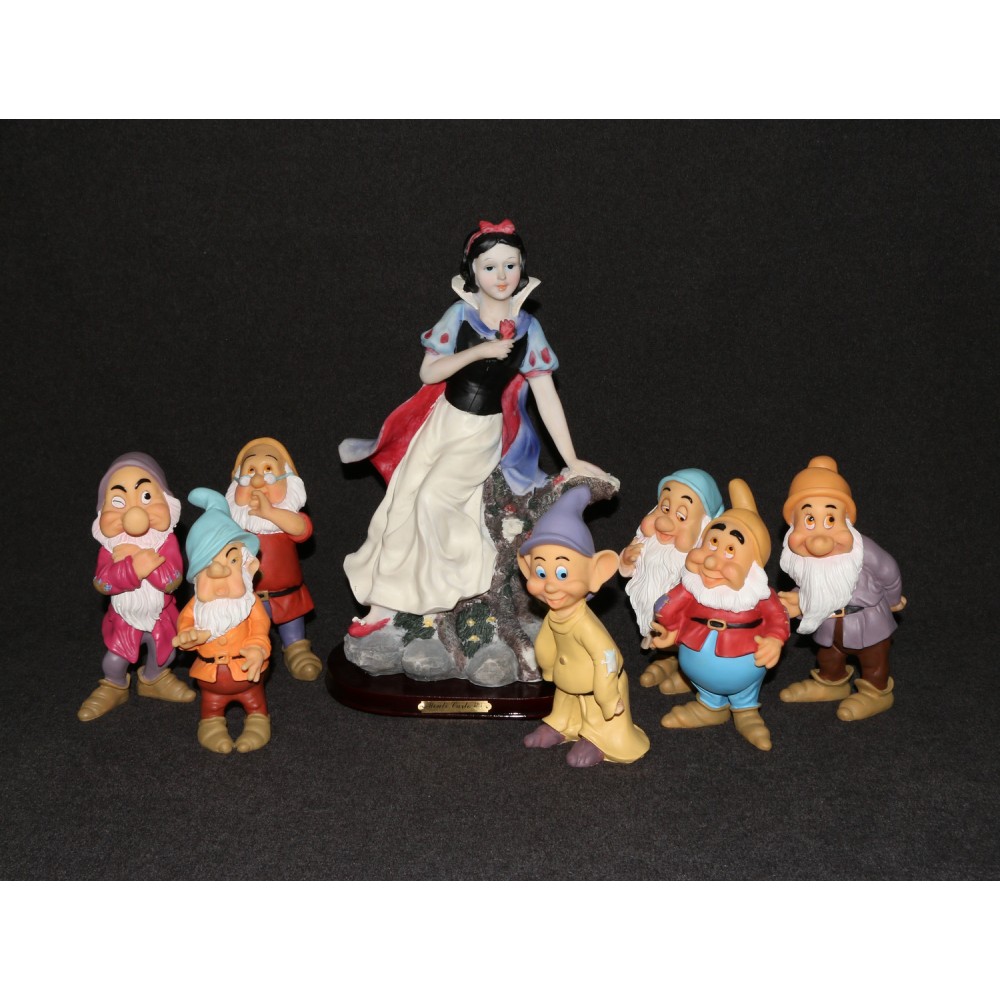 Disney Snow White & The Seven Dwarfs Figurine Set Monti Carlo Italy 13