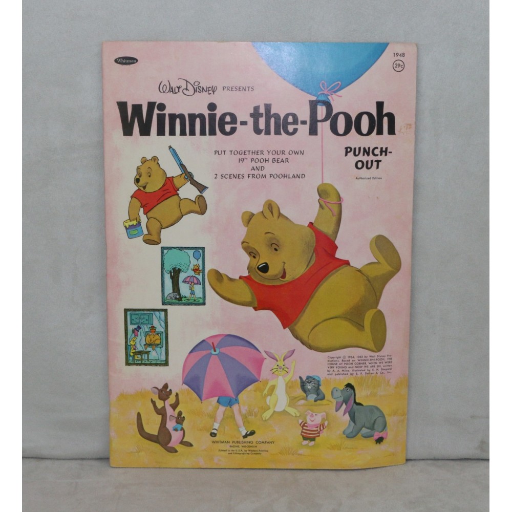 Disney 1964 Winnie the Pooh Cut-Outs Paper Dolls Punch Outs