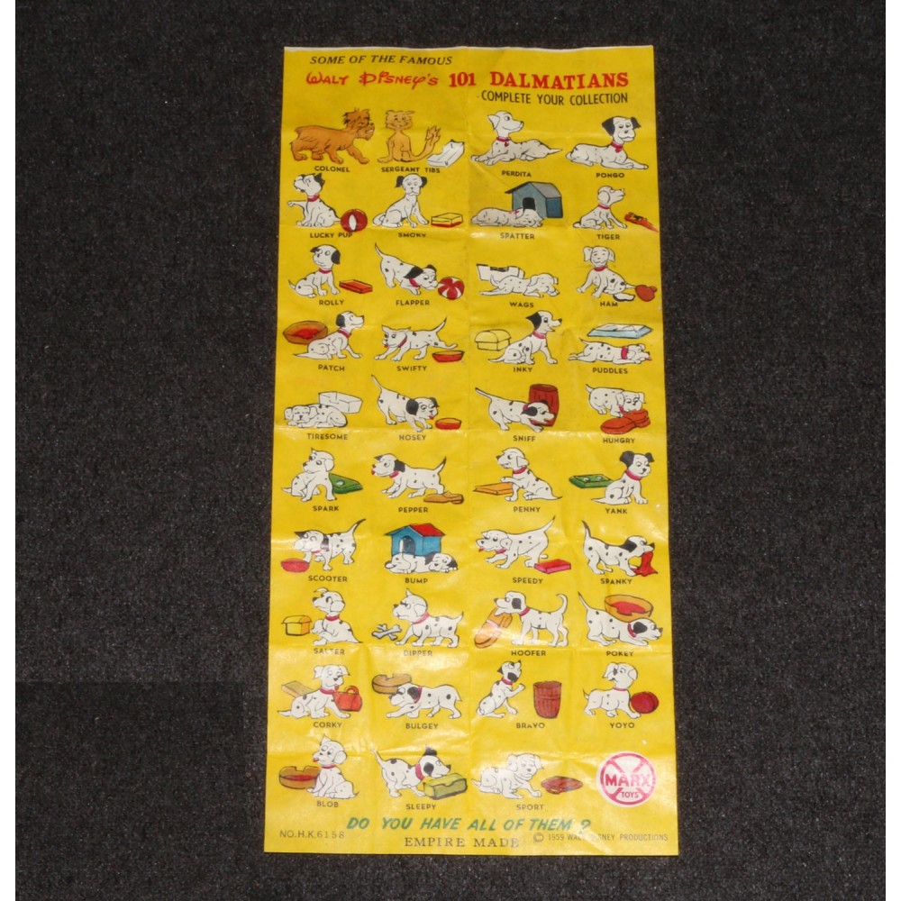 Disneykins 1961 101 Dalmatians Dalmations Brochure Product Sheet Leaflet Crude