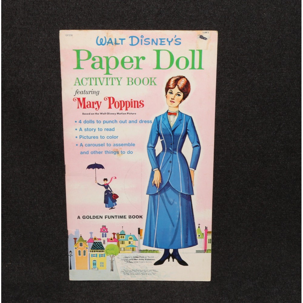 Disney Paper Dolls 1964 Mary Poppins Golden Press GF238 Uncut ORIGINAL