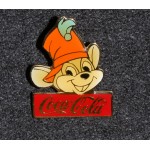 Disney Pin Coca Cola Dumbo Timothy Mouse Lapel Special Commemorative 15th Anniv