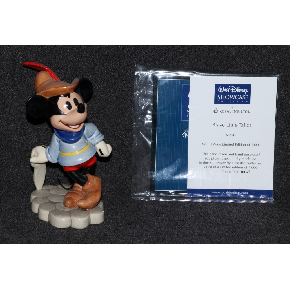 Disney Royal Doulton Mickey Mouse Statue Figurine MM17 Brave Little Tailor